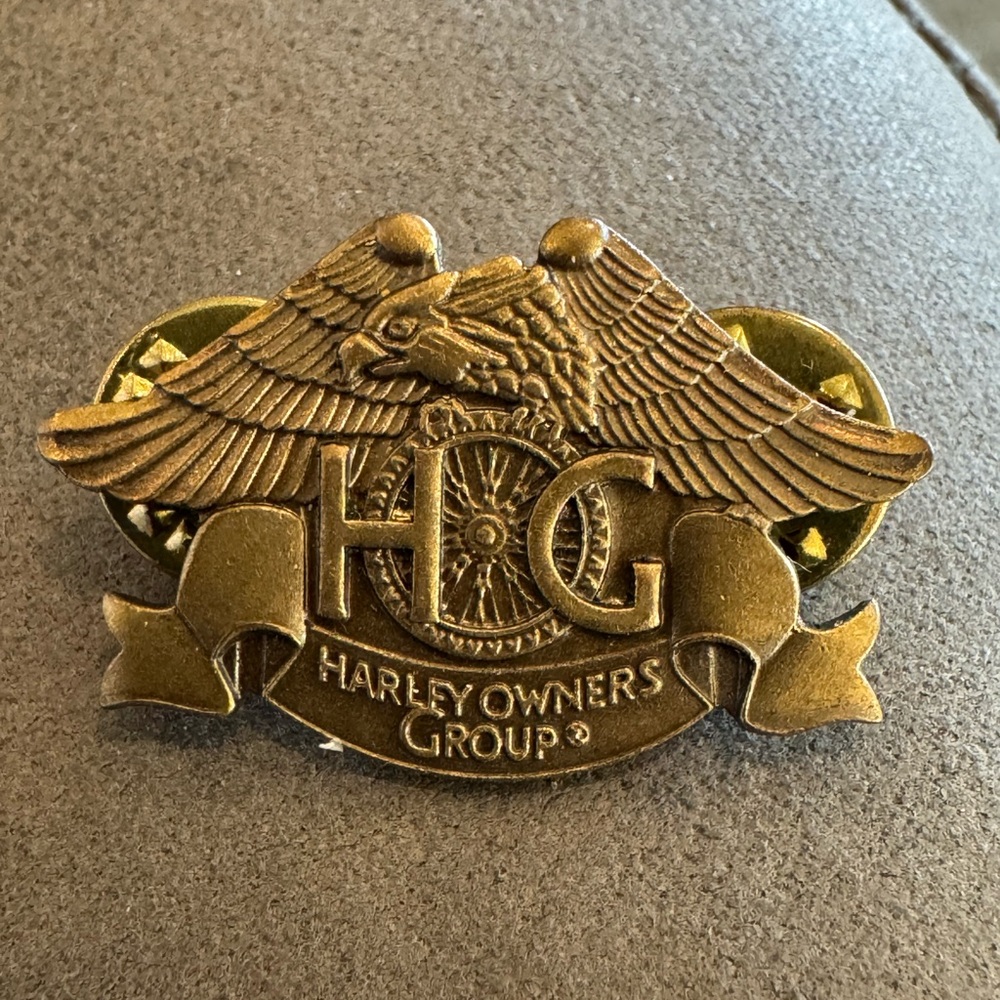 Vintage 1983 Harley Owners Group (H.O.G.) Pin – Winged Eagle Motorcycle Club Pin